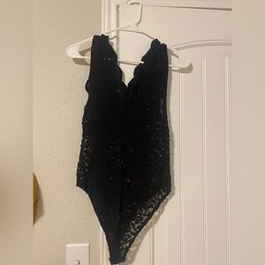 Zara black all lace sheer bodysuit